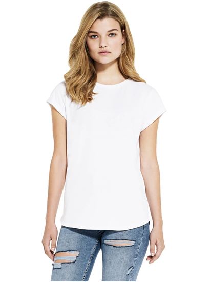 Women Rolled Sleeve Recycled T-shirt - Women Rolled Sleeve Recycled T ...