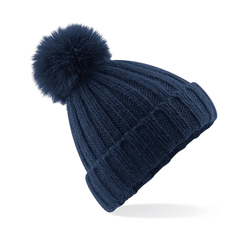 Verbier Fur Pom Pom Chunky Beanie