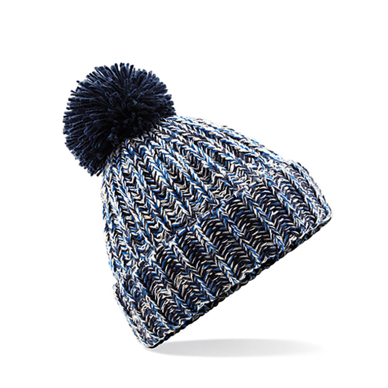 Twist-Knit Pom Pom Beanie