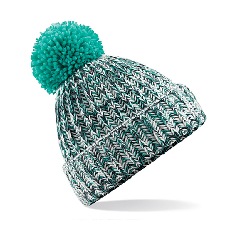 Twist-Knit Pom Pom Beanie